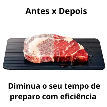 Kit Tbua Mgica para Descongelar Alimentos + Kit Churrasco com Garfo, Faca, Pegador e Esptula