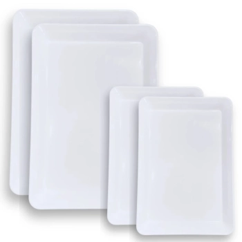 Kit 2 Travessas 30cm + 2 Travessas 40cm para Buffet Restaurante / Retangulares em Melamina