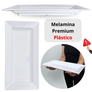 Kit 2 Travessas 44,5 Cm + 2 Tigelas 800 Ml + 4 Tigelas Ramequim 150 Ml + 4 Molheiras 150 Ml Melamina