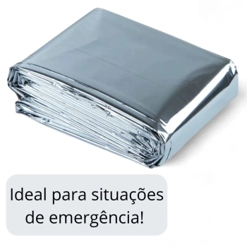 Cobertor Manta Trmica Aluminizada Isolante para Resgate, Emergncia e Camping / Acampamento