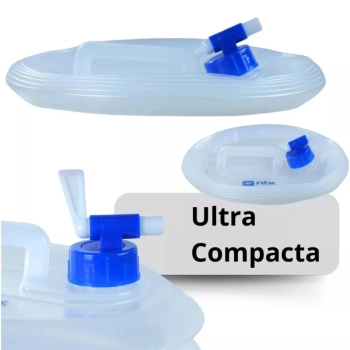 Galo Colapsvel 10 Litros Sanfonado Recipiente de gua Dobrvel Compacto Camping e Trilhas Gallon Ntk