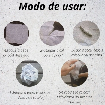 Kit Shit Tube Pote 2,5 Litros Coletor Porta Dejeto Camping Trilha + 10 Pastilhas Purificadoras de gua