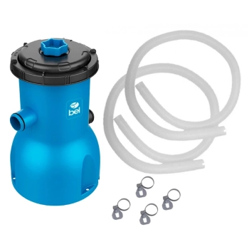 Kit Piscina 3700 L + Flutuador + Capa + Forro + Filtro 110v Bel + Peneira + Pastilha Cloro