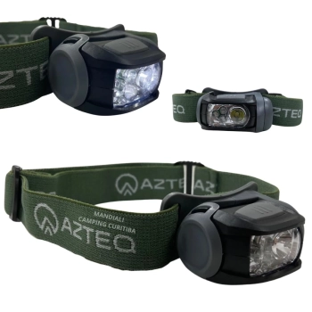 Lanterna de Cabe�a Mistik Azteq com Luz Vermelha 140 L�mens Ilumina��o em Dois Sentidos