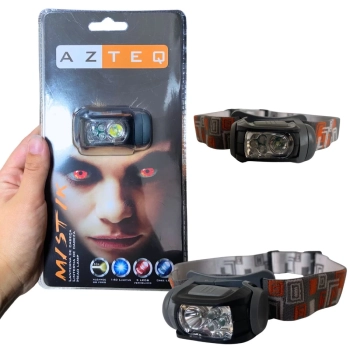 Lanterna de Cabe�a Mistik Azteq com Luz Vermelha 140 L�mens Ilumina��o em Dois Sentidos