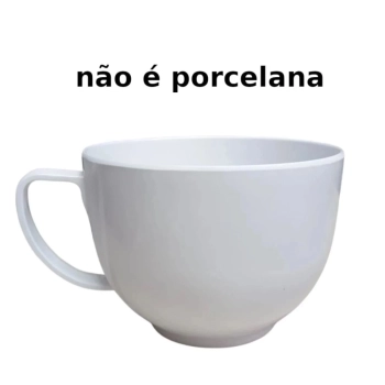 Kit 4 Pratos de Sobremesa 17 Cm Borda em Relevo + 4 X�caras para Sopa 700 Ml Melamina / Pl�stico