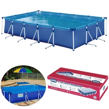 Kit Piscina 10.000 L + Forro, Capa + Filtro 220v 3600 L/H + Peneira + Flutuador + Pastilha de Cloro