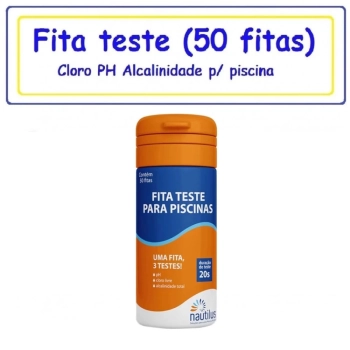 Kit Mini Pastilha de Cloro com 50 Unid. + Mini Flutuador + Fita Prova de Ph, Cloro e Alcalinidade
