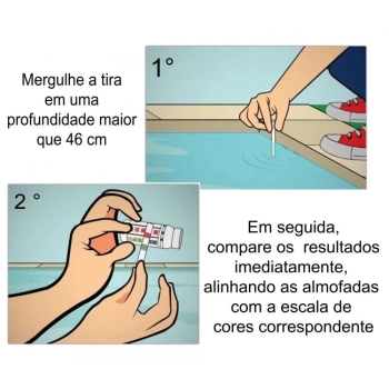 Kit Mini Pastilha de Cloro com 50 Unid. + Mini Flutuador + Fita Prova de Ph, Cloro e Alcalinidade