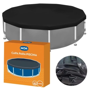 Kit Piscina 4500 Lt + Forro, Capa + Filtro 220v 3600 L/H + Peneira + Flutuador + Pastilha de Cloro