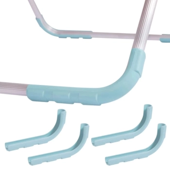 Kit Balde Dobrvel Retrtil 10 Lts Compacto + Kit 8 Protetores para Varal Evita Marcas de Arranho