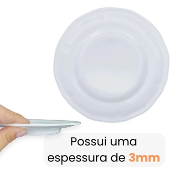 Kit 4 Pratos Fundos + 4 Pratos Rasos + 4 Sobremesa + 2 Travessas + Molheira 250 Ml em Melamina