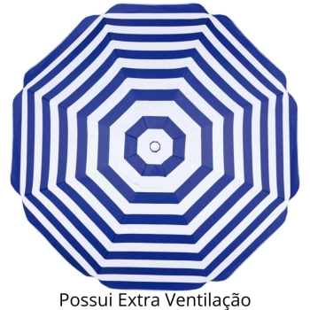 Kit Guarda Sol 2,40 M Articulado + 2 Banquetas Dobrveis Alumnio Praia / Camping