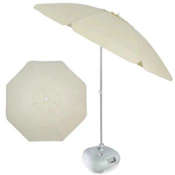 Kit Guarda Sol Articulado 2m Bagum e Alumnio + Base 21kg Jardim e Piscina
