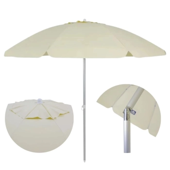 Kit Guarda Sol Articulado 2m Bagum e Alumnio + Base 21kg Jardim e Piscina