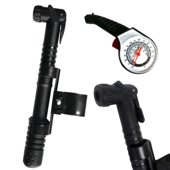 Kit Bolsa para Bicicleta com Touch Screen para Celular + Manmetro e Bomba de Ar para Bicicleta