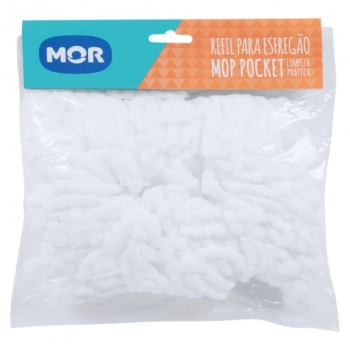 Kit Reposio Cabo Extensor Giratrio para Mop Pocket + Refil Microfibra Limpeza Prtica Mor