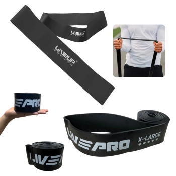 Kit Faixas Elsticas Super Band Intensidade Super Forte + Mini Band Extra Forte Exerccios Liveup