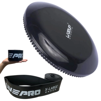 Kit Disco de Equilbrio Inflvel At 120kg + Faixa Elstica Super Band Extensor Super Forte Exerccios Liveup