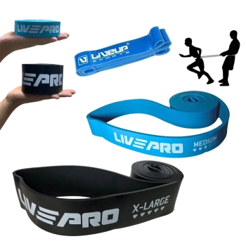 Kit 3 Faixa Elsticas Super Band Intensidade Mdia, Forte e Super Forte para Exerccios Treino
