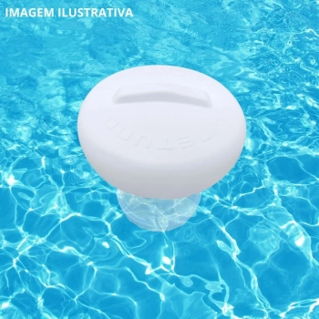 Dosador Clorador Flutuante Grande Netuno / Netuninho para Piscinas para Pastilhas de Cloro