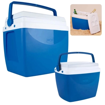 Kit Caixas Trmicas 6 Litros + 26 Litros Azul com Ala Mor para Praia e Camping
