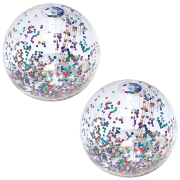 Kit 2 Bolas Inflveis 28 Cm com Glitter Colorido Carnaval Mor + Kit Reparo de Inflveis
