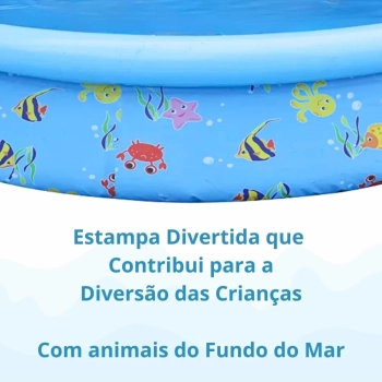 Kit Piscina Infantil 1000 Litros Bel Redonda Inflvel + Mini Bomba Manual + Reparo