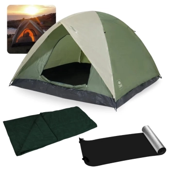 Kit Barraca Camping 5 Pessoas 1000mm Araguaia Bel + Colchonete Isolante Termico + Saco de Dormir