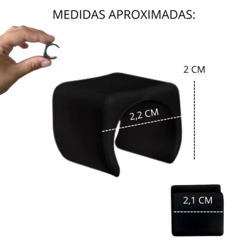 Kit Protetor para Cadeira de Praia Quadrado Preto / Protetor de P para Cadeira Evita Riscos