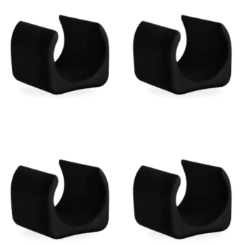 Kit Protetor para Cadeira de Praia Quadrado Preto / Protetor de P para Cadeira Evita Riscos