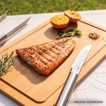 Conjunto para Churrasco em Ao Inox 2 Peas Faca e Pegador Mor Cozinha Utenslios