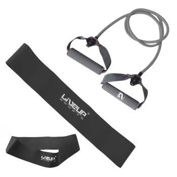 Kit Extensor Elastico com Ala Tenso Extra Forte + Mini Band Extra Forte Treino Exercicio Musculao
