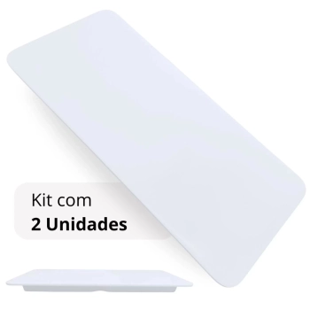 Kit 2 Pratos Travessa para Sushi Retangular Retos 27cm Comida Japonesa Feito em Melamina Premium