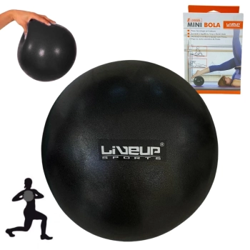 Kit Pilates Bola Sua 55 Cm + Faixa Elastica Media + Overball 25cm Preta + Par de Pegador