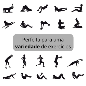 Kit Pilates Bola Sua 55 Cm + Faixa Elastica Media + Overball 25cm Preta + Par de Pegador