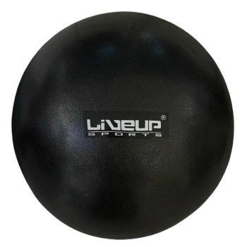 Mini Bola Overball 25 Cm Preta para Pilates Fisioterapia Liveup Yoga Exercicios Ginstica