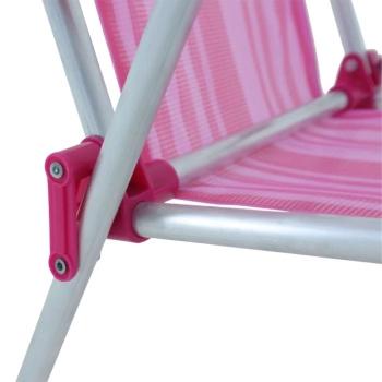Cadeira de Praia Infantil Bel Dobravel em Aluminio Rosa