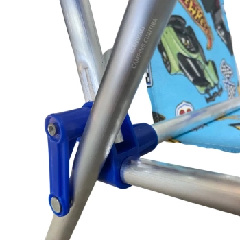 Cadeira de Praia Infantil Hot Wheels Dobravel em Aluminio Azul Bel