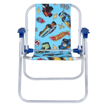 Cadeira de Praia Infantil Hot Wheels Dobravel em Aluminio Azul Bel