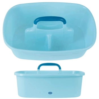 Kit 2 Cestos Organizadores Multiuso com Divisrias e Ala Ideal para Lavanderia e Itens de Limpeza Mor