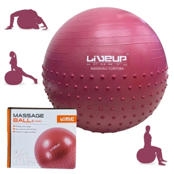 Bola Suia 65cm de Pilates Textura Cravo Massage Ball Bola Massagem Ginstica Yoga + Mini Bomba