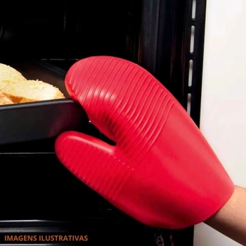 Kit Utensilios de Cozinha em Silicone e Bambu com Colher + Pincel + Fouet + Rolo + Luva