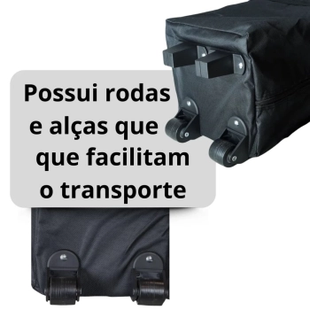 Bolsa para Transporte com Rodas Capa para Tenda Gazebo Sanfonada Trixx Ntk 1,30m