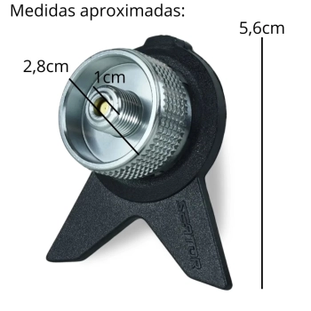 Adaptador para Gas Tubo de Fogareiro Cabea Refil Conversor Campgas Compacto em Aluminio Controle Rotativo Ntk