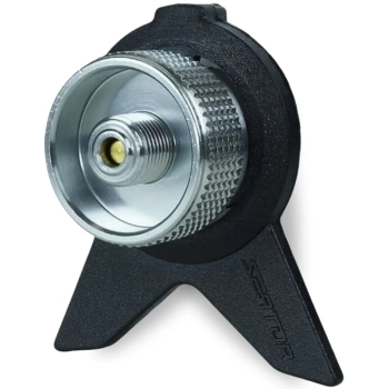 Adaptador para Gas Tubo de Fogareiro Cabea Refil Conversor Campgas Compacto em Aluminio Controle Rotativo Ntk