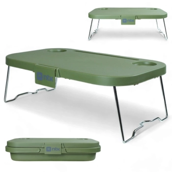 Cesta Dobravel para Picnic e Pesca com Tampa Vira Mesa Multiuso Colapsavel Retratil com Porta Copos Ntk