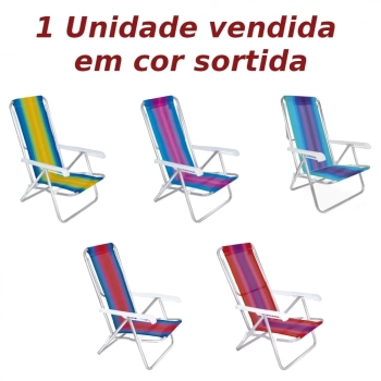 Kit Cadeira de Praia Reclinvel 8 Posies Alumnio + Protetor para o P da Cadeira Redondo Branco Evita Riscos