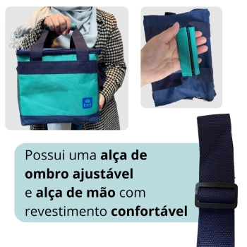 Bolsa Termica Aruba 13,5 Litros Colorida com Ala para Marmita Academia Passeios e Viagens