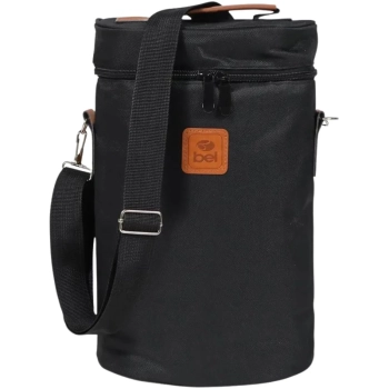 Bolsa Trmica Malbec Preta para 2 Garrafas de Vinho com Ala Ideal para Marmita Passeios Academia e Viagens